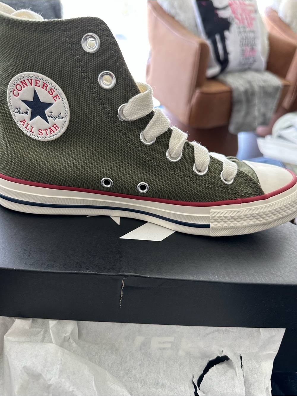 Converse Chuck Taylor All Star 70 Vintage Shoes Sneakers Dark Moss Green Women's